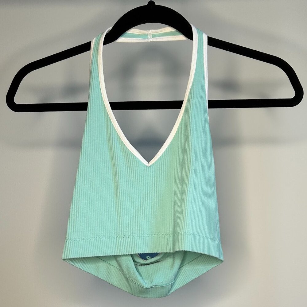 Garage Halter Seafoam/Teal Green Tank Top